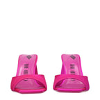 Pink Satin Stiletto Heel Sandals