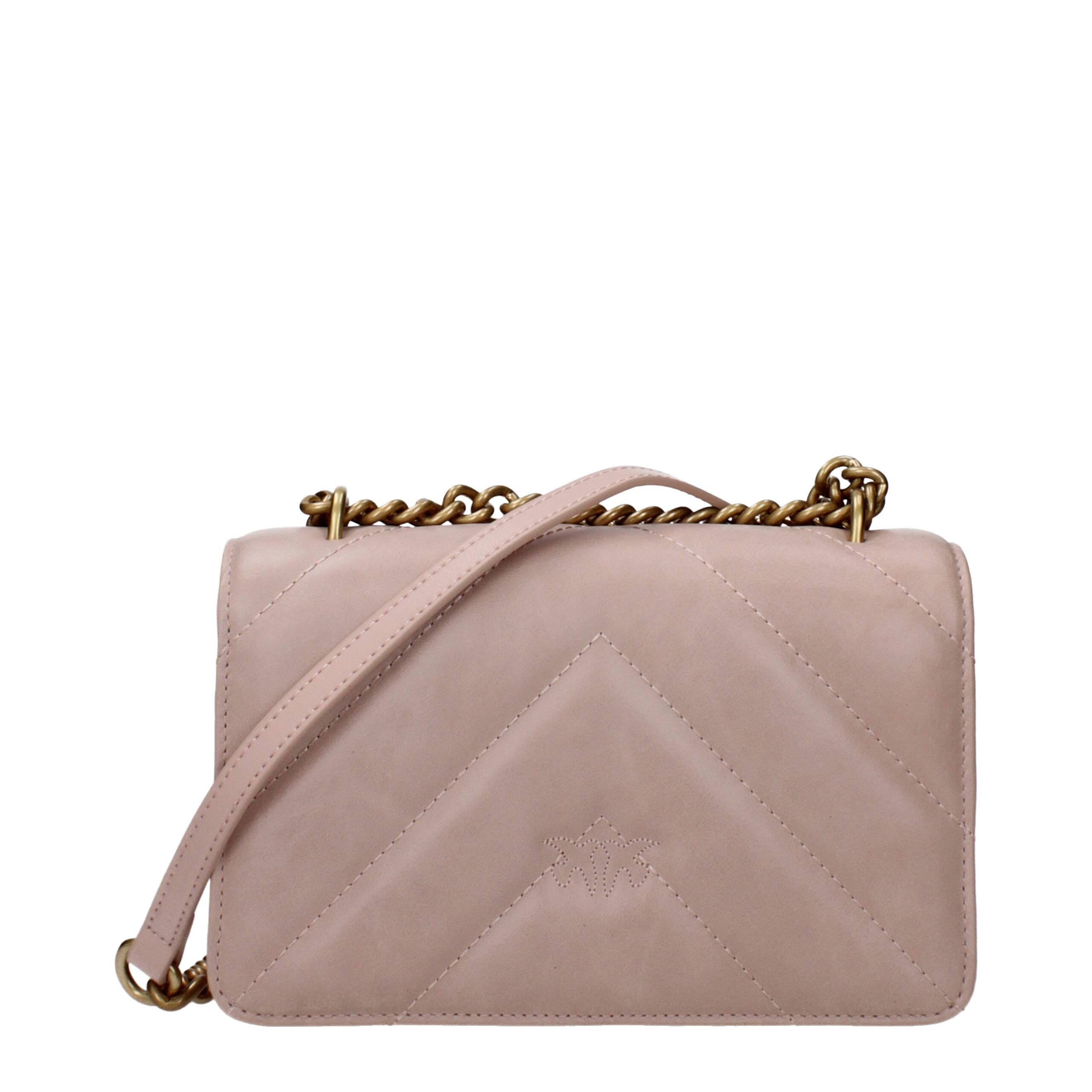 Pink Leather Crossbody Bag