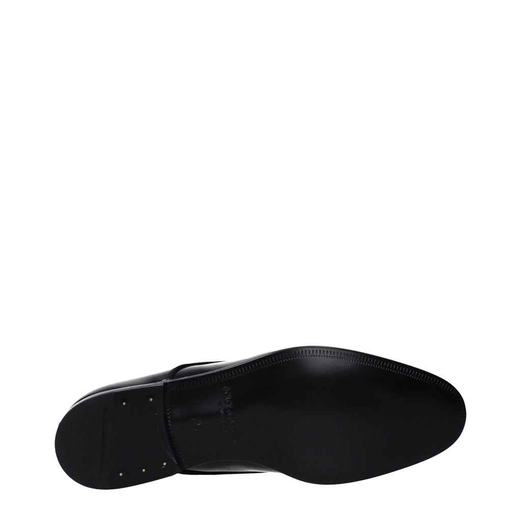 Black Leather Oxfords And Derbies