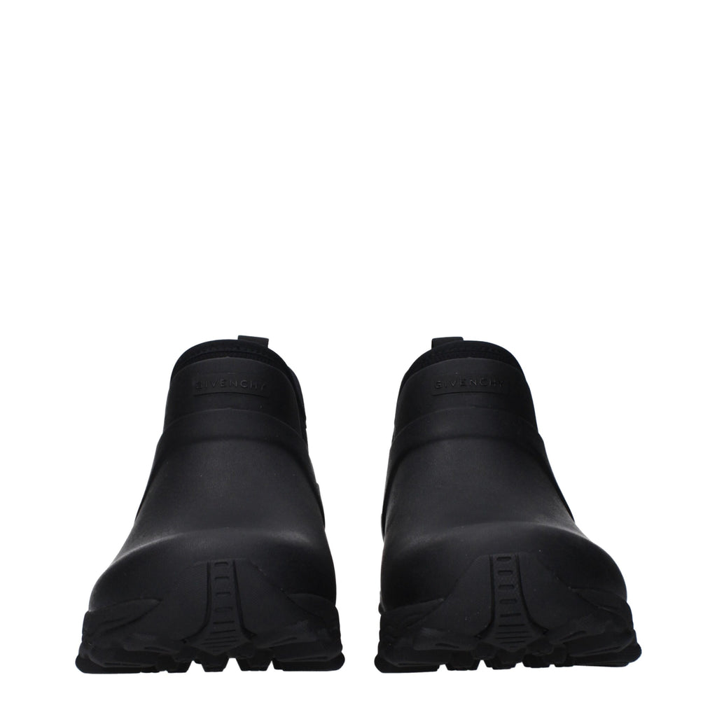 Black Cotton Ankle Boots
