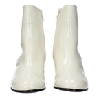 Beige Leather Ankle Boots