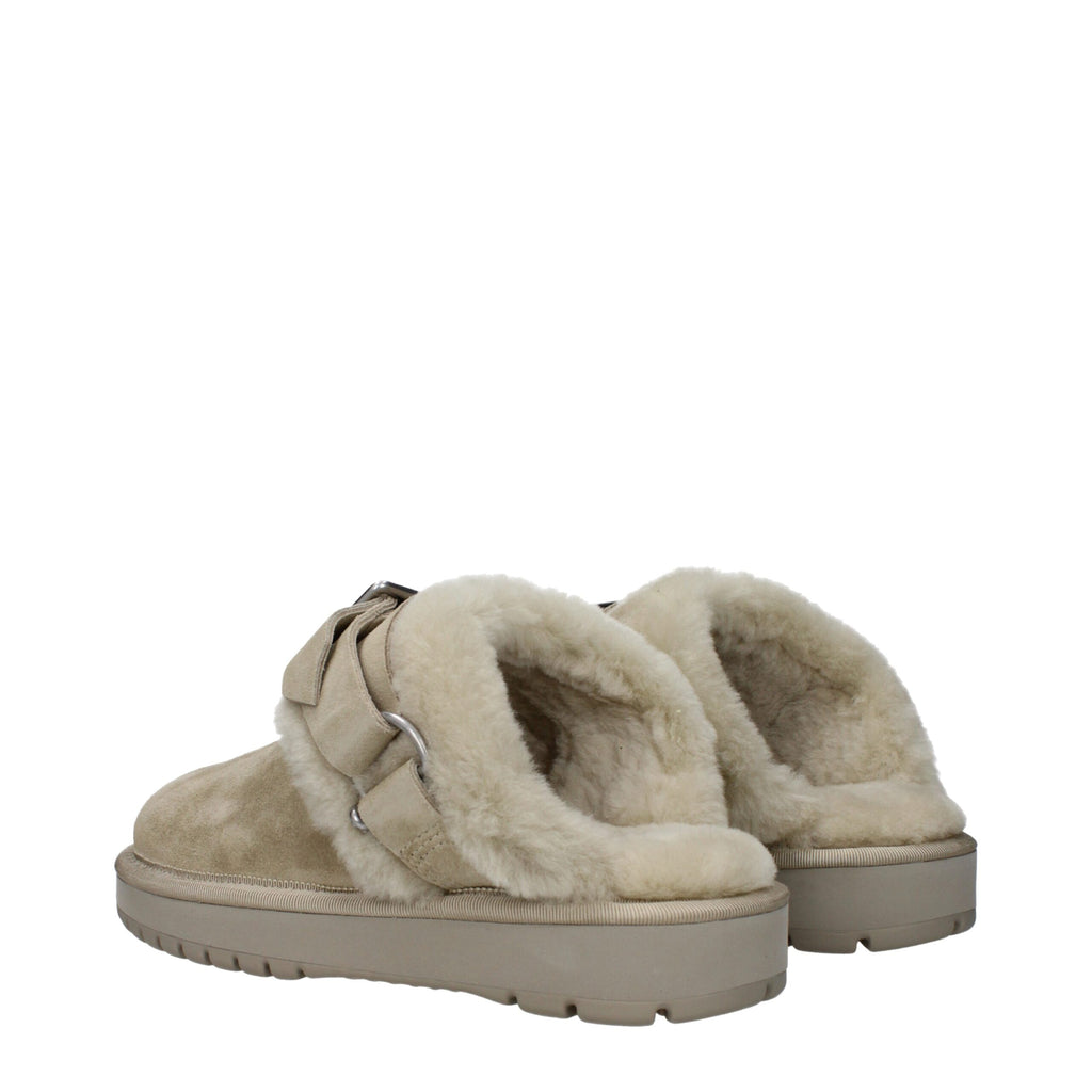 Green Leather Slippers