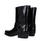 Black Leather Ankle Boots