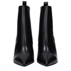 Black Leather Ankle Boots