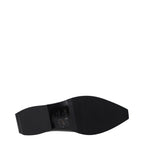 Black Leather Mules