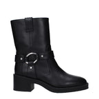 Black Leather Ankle Boots