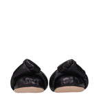 Black Leather Ballet Flats