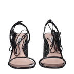 Black Leather Platform Sandals