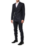 Dark Blue Double Breasted 2 Piece Suit