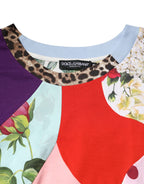 Multicolor Patchwork Cotton Silk Blouse Top