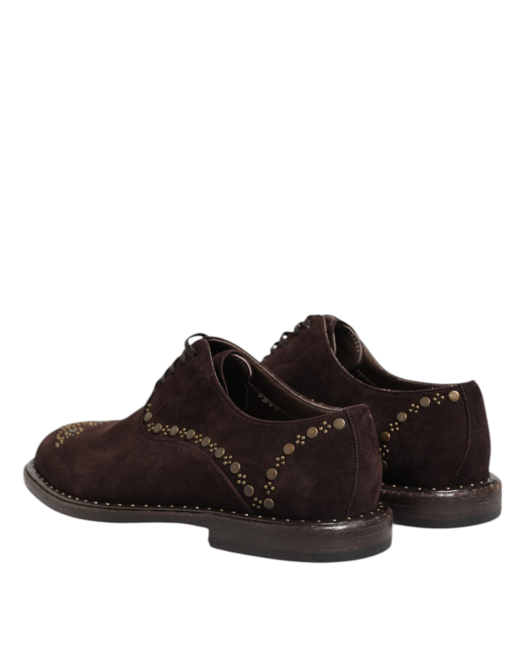 Brown Velvet Lace Up Oxford Dress Shoes