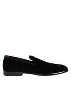 Black Velvet Loafers Formal Men Dress Shoes