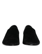 Black Jacquard Loafers Formal Men Dress Shoes