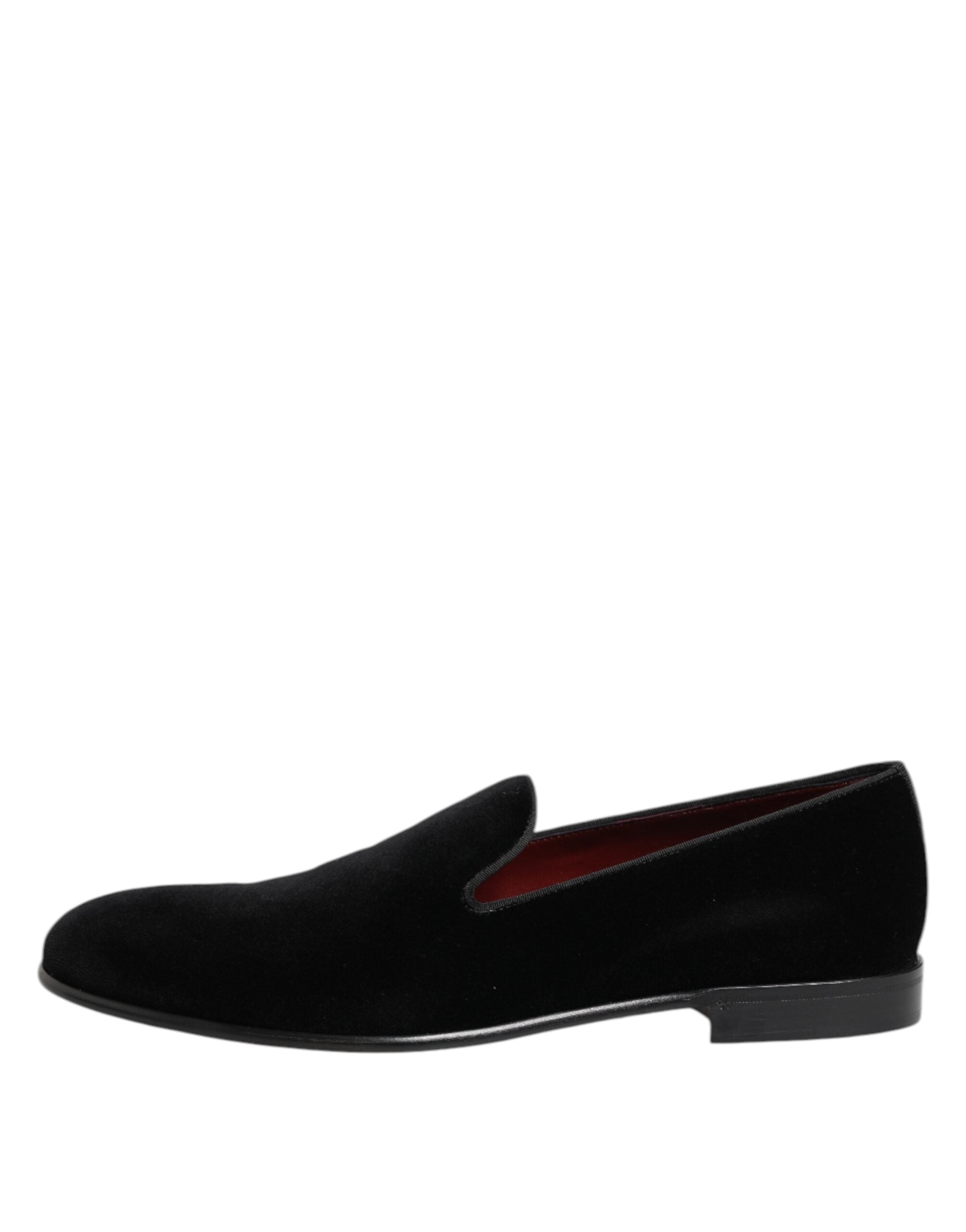 Black Velvet Slip On Loafers Men Formal Shoes
