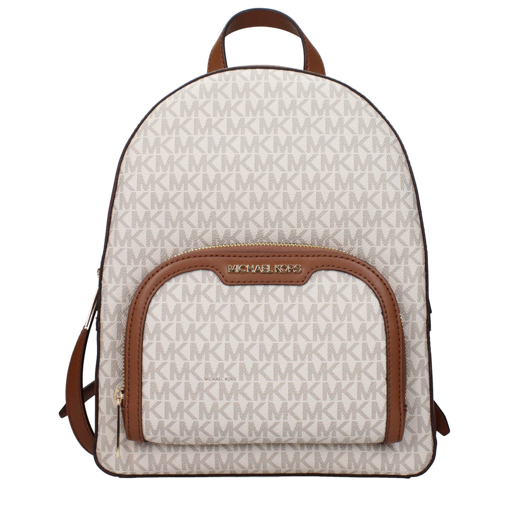 Beige Fabric Backpack