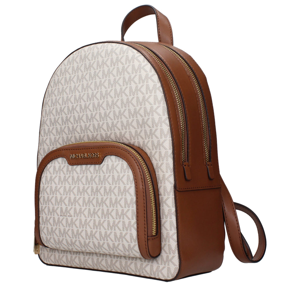 Beige Fabric Backpack