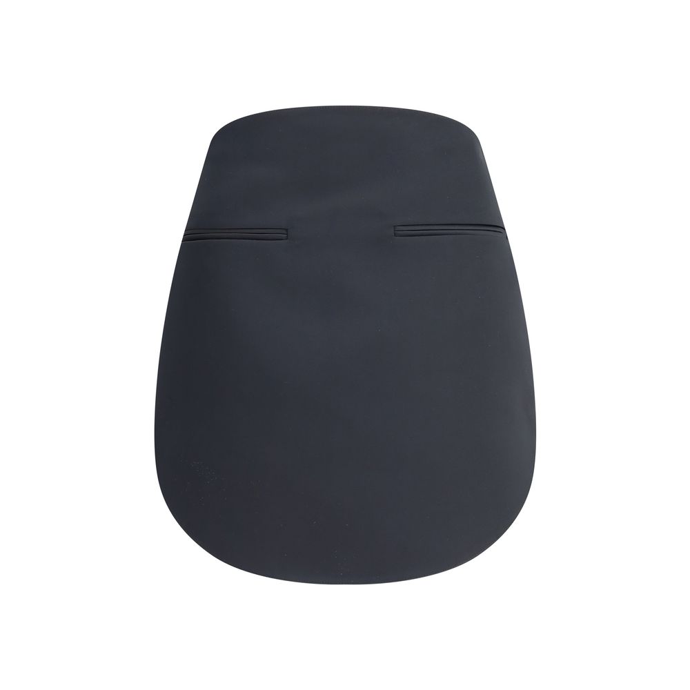 Black Polyester Mini Skirt