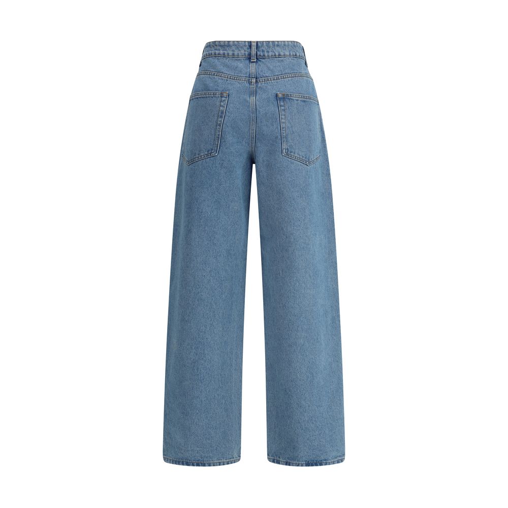 Blue Cotton Relaxed Fit Jeans