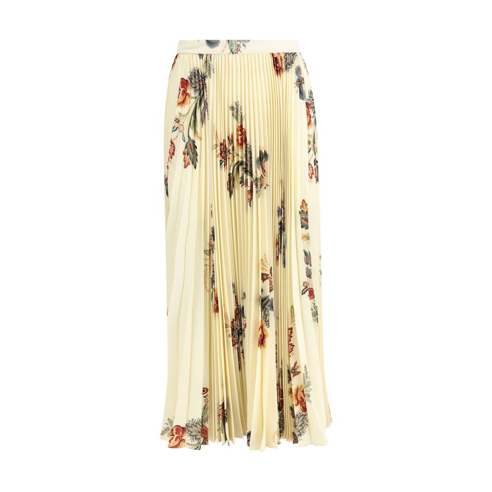 Bicolor Polyester Midi Skirt