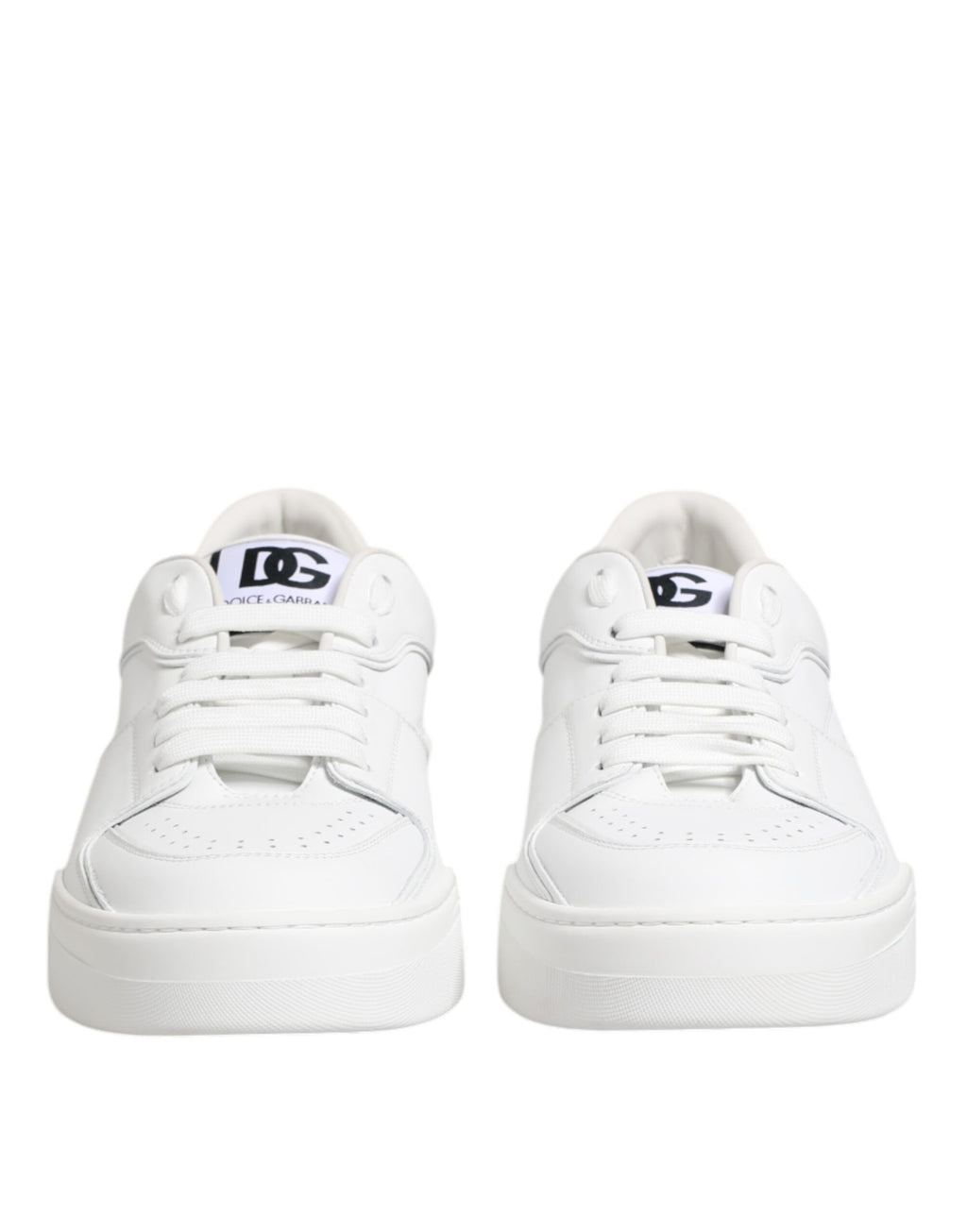 White Miami Leather Low Top Sneakers Shoes