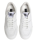 White Miami Leather Low Top Sneakers Shoes