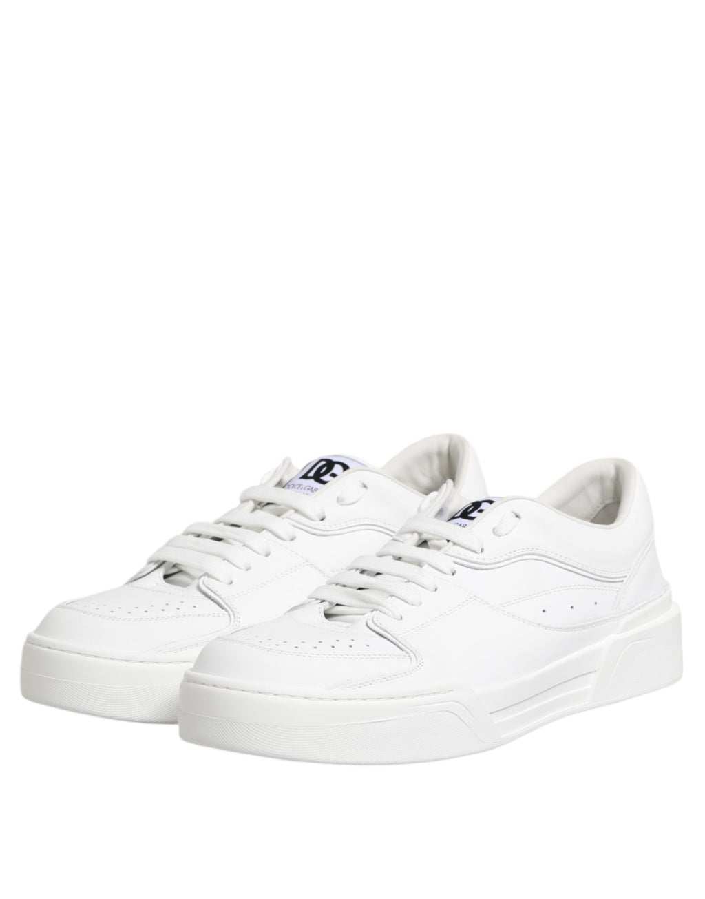 White Miami Leather Low Top Sneakers Shoes