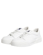 White Miami Leather Low Top Sneakers Shoes