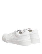 White Miami Leather Low Top Sneakers Shoes