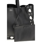 Black Calf Leather Bos Taurus Shoulder Bag