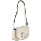 Bianco Polyurethane Women Handbag