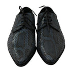 Blue Python Leather Snakeskin Shoes