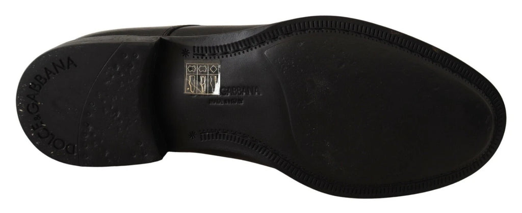 Black Lace Up Leather Men Formal Derby Shoes