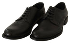 Black Lace Up Leather Men Formal Derby Shoes