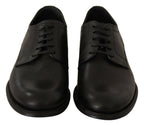 Black Lace Up Leather Men Formal Derby Shoes