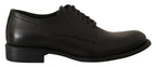 Black Lace Up Leather Men Formal Derby Shoes