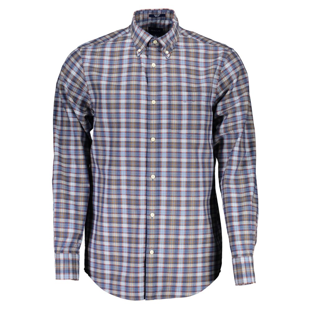 Blue Cotton Men's Shirt