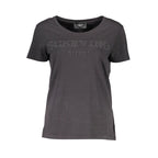 Black Cotton Women T-Shirt