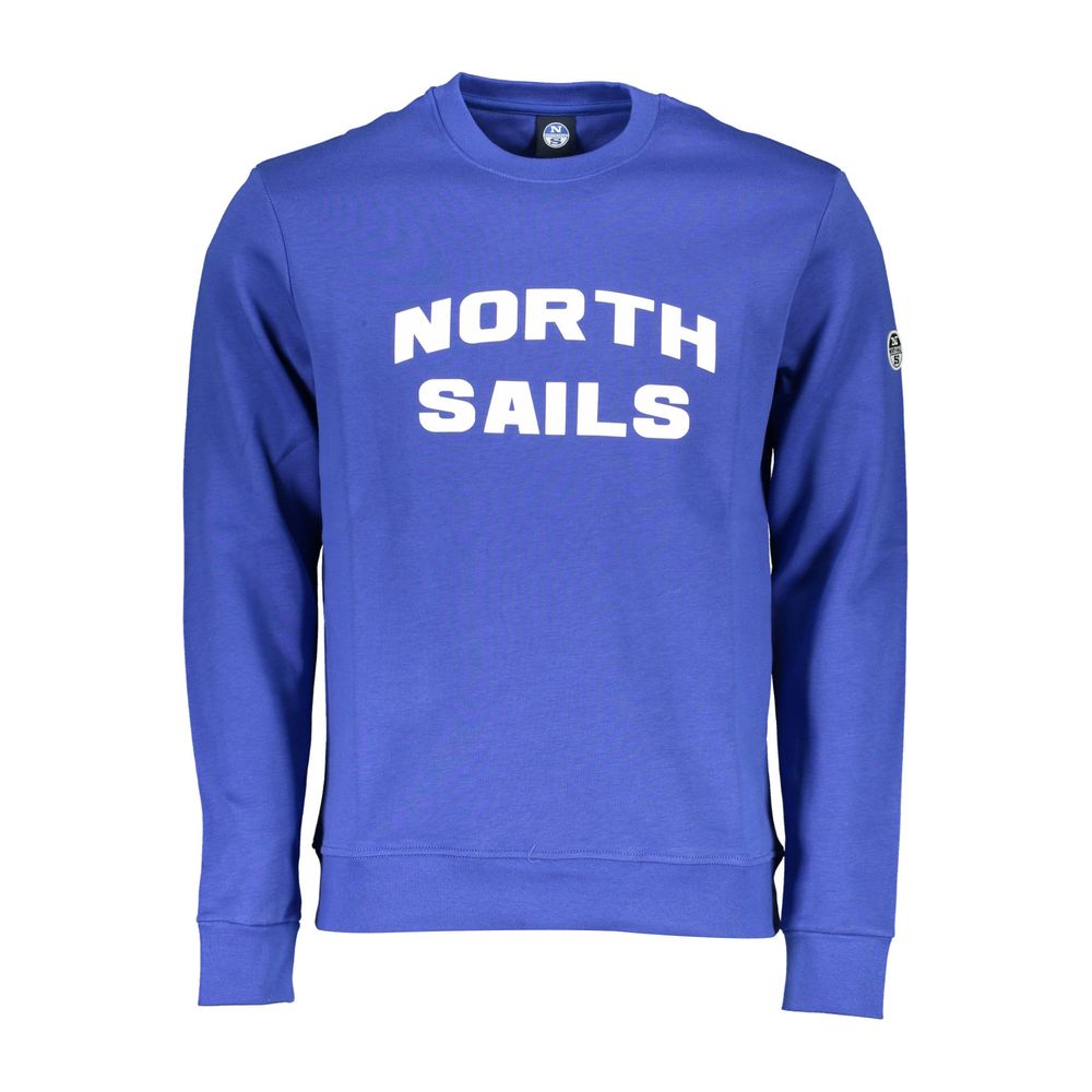 Blue Cotton Men Sweatshirt