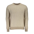 Beige Wool Men Sweater