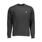 Black Cotton Men Sweatshirt