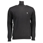 Black Cotton Men's Sweater