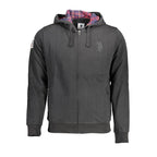 Black Cotton Men Sweatshirt