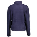"Blue Acrylic Women Sweater with Turtleneck Detail"