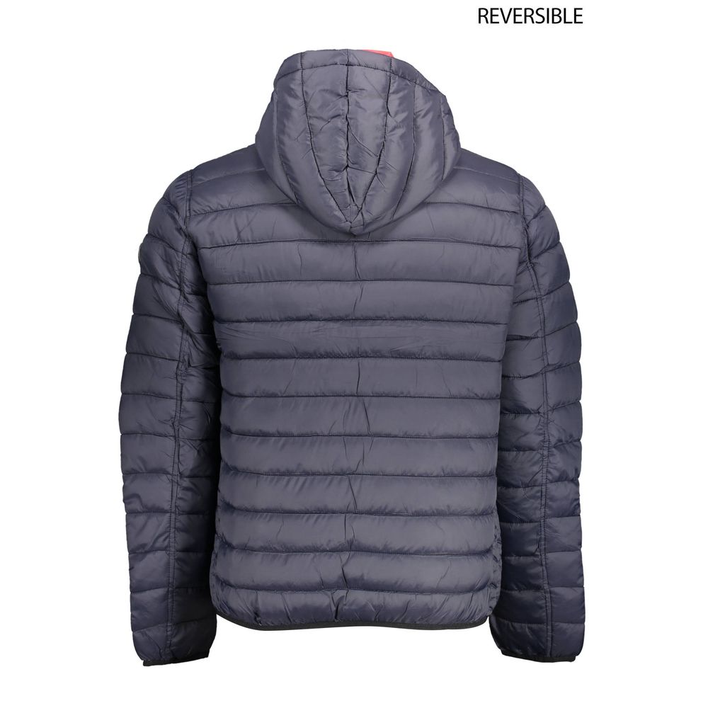 Blue Nylon Men's Reversible Jacket