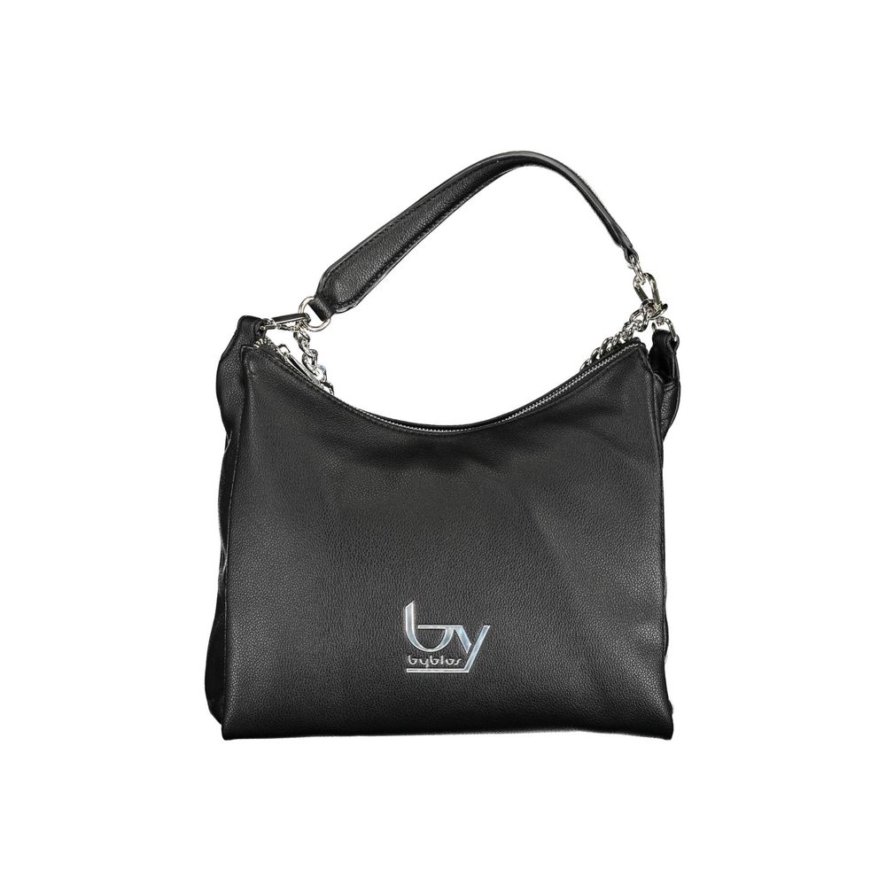 Black Polyurethane Women Handbag