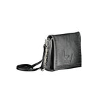 Black Polyurethane Women's Shoulder Bag