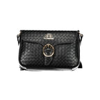 Black Polyurethane Women Shoulder Bag