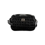 Black Polyurethane Women Shoulder Bag