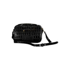 Black Polyurethane Women Shoulder Bag