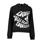 Black Cotton Women Sweatshirt